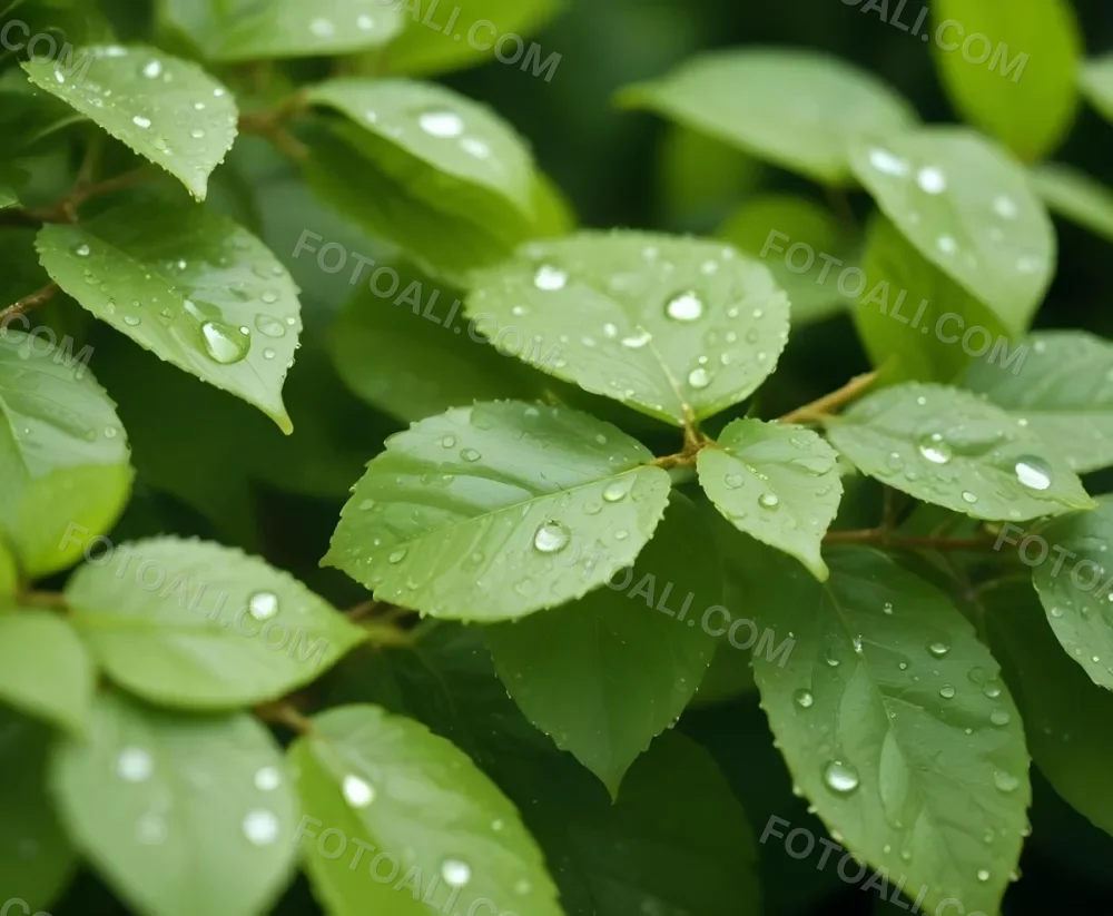 Green Leaves With Water Droplets 6 5a8d