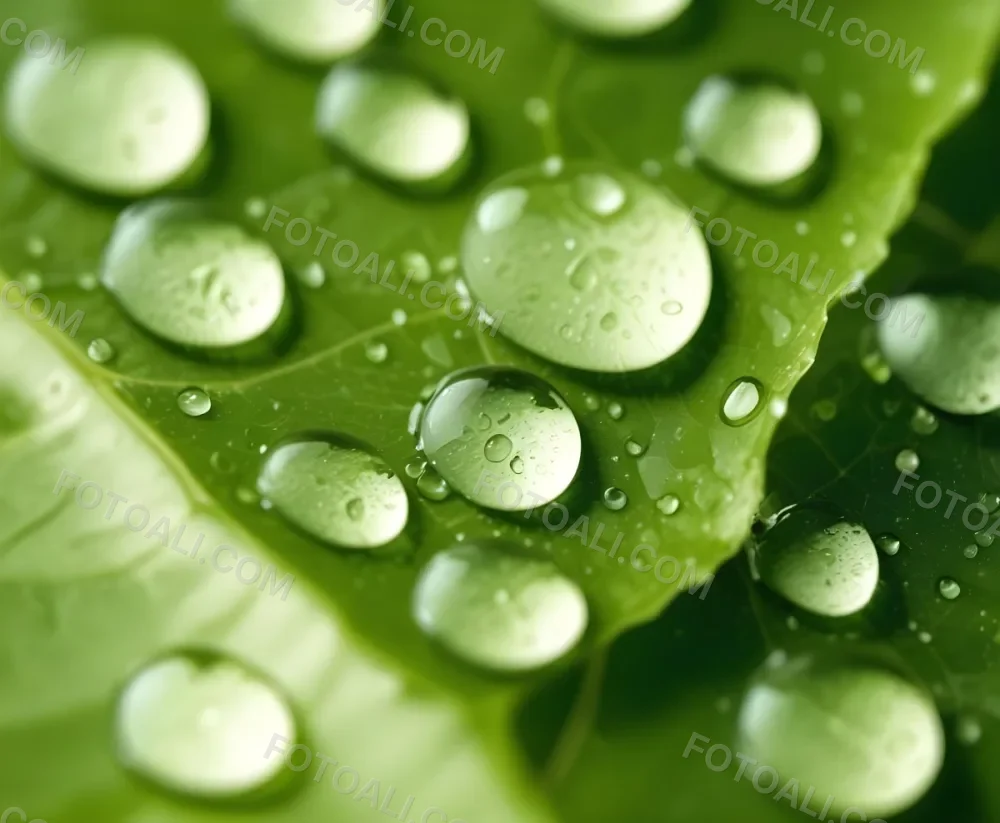 Green Leaves With Water Droplets 9 5c11