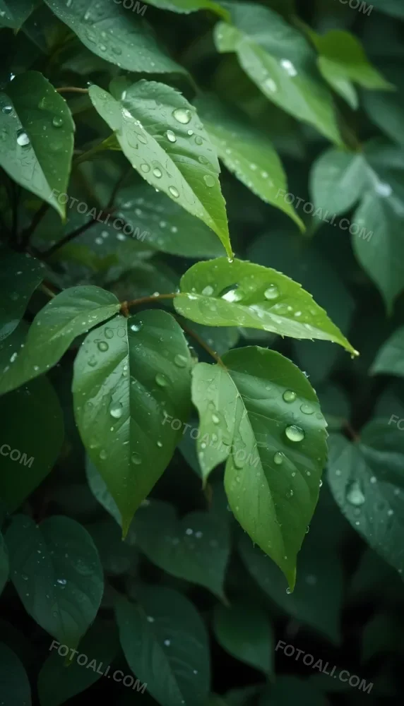 Green Leaves With Water Droplets A Lush And Vibrant Natural Background 14 8bf9