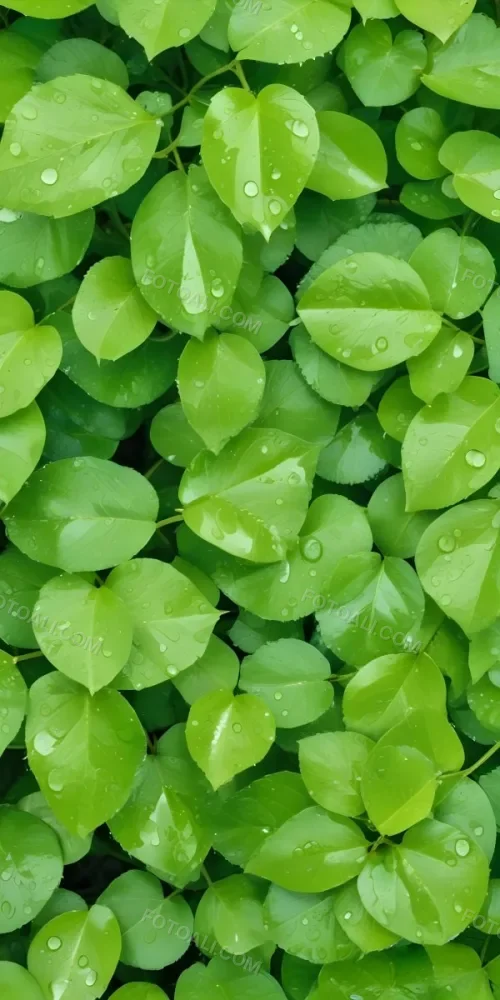 Green Leaves With Water Droplets A Lush And Vibrant Natural Background 2 3284
