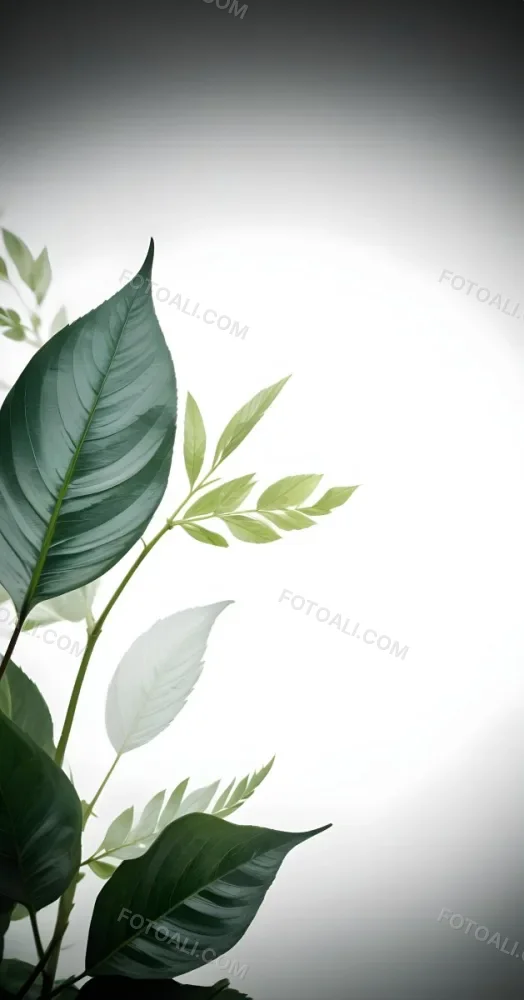 Green Leaves With White Background 1 2634