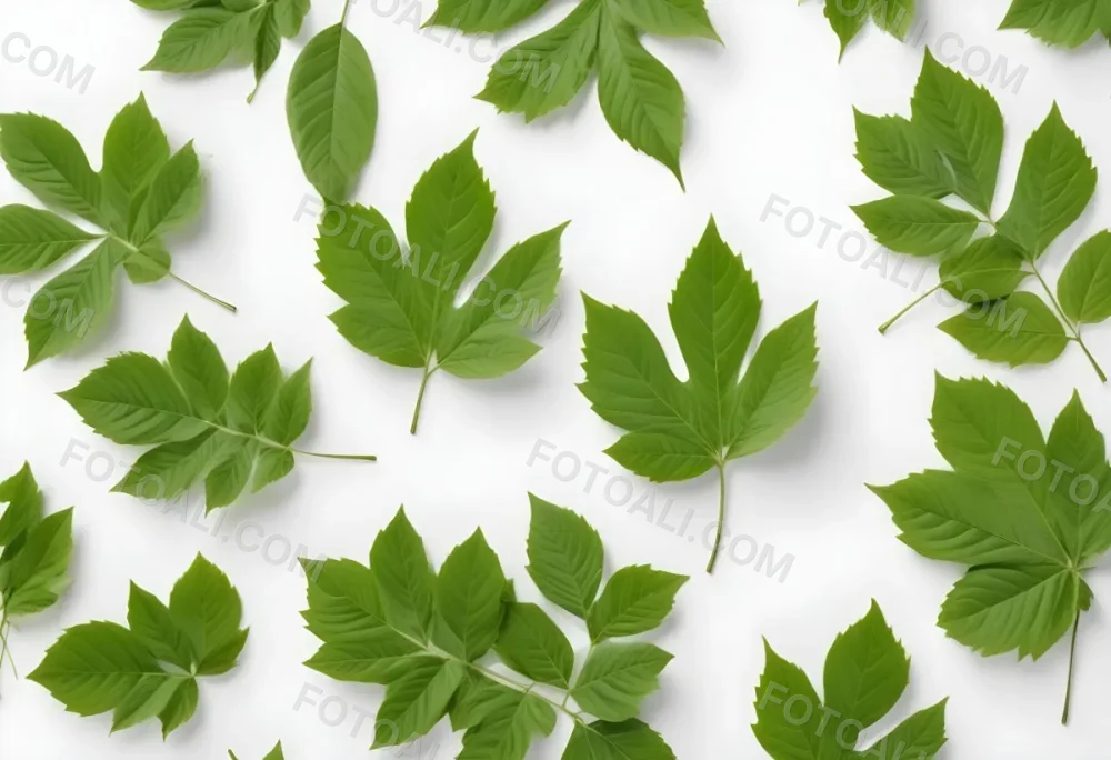 Green Leaves With White Background 17 6c43