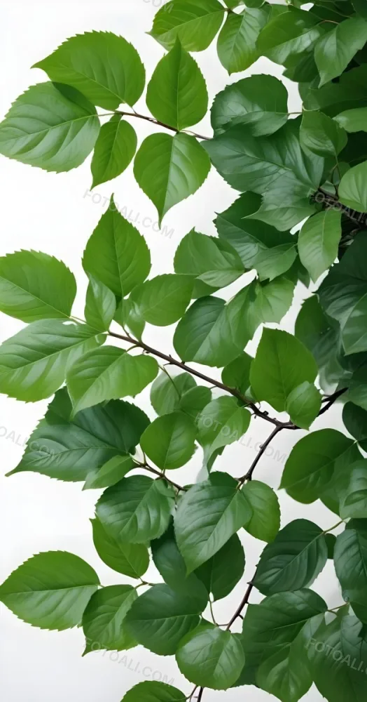 Green Leaves With White Background 6 1e7f
