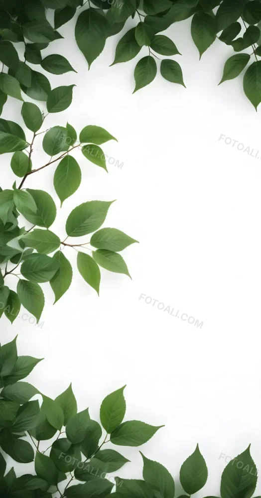 Green Leaves With White Background 7 4920