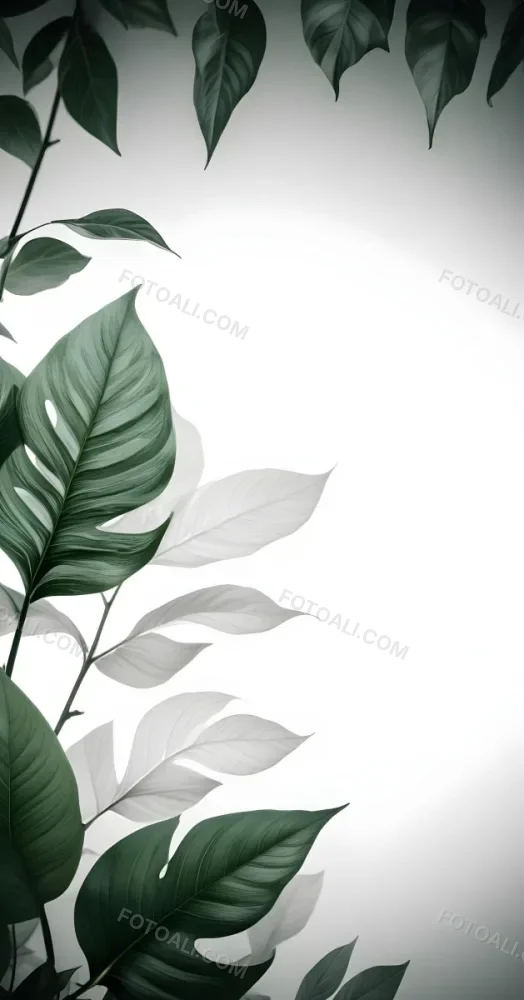 Green Leaves With White Background 8 8f1f