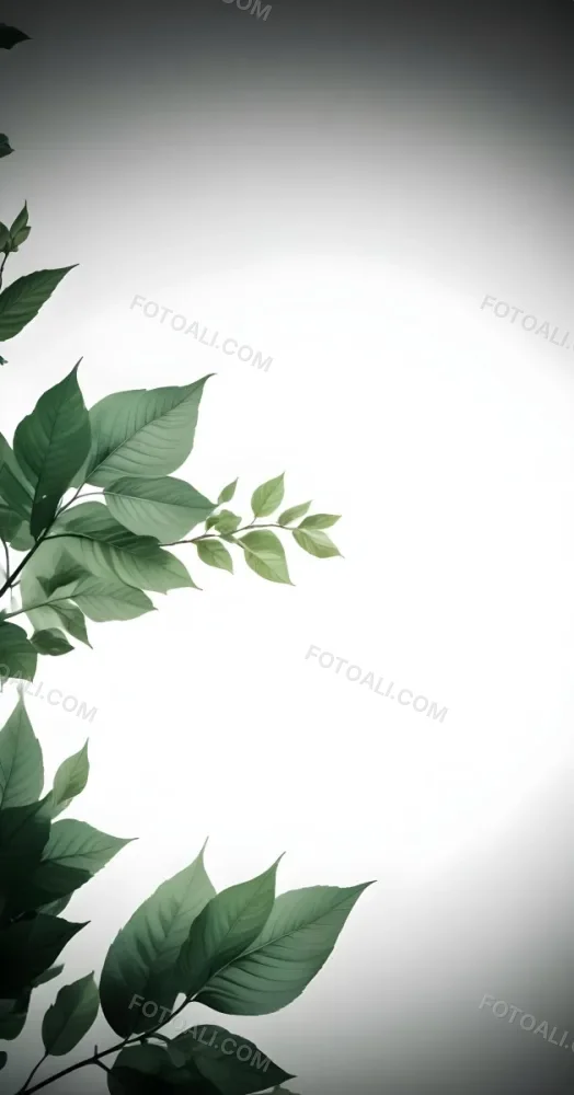 Green Leaves With White Background 9 4548