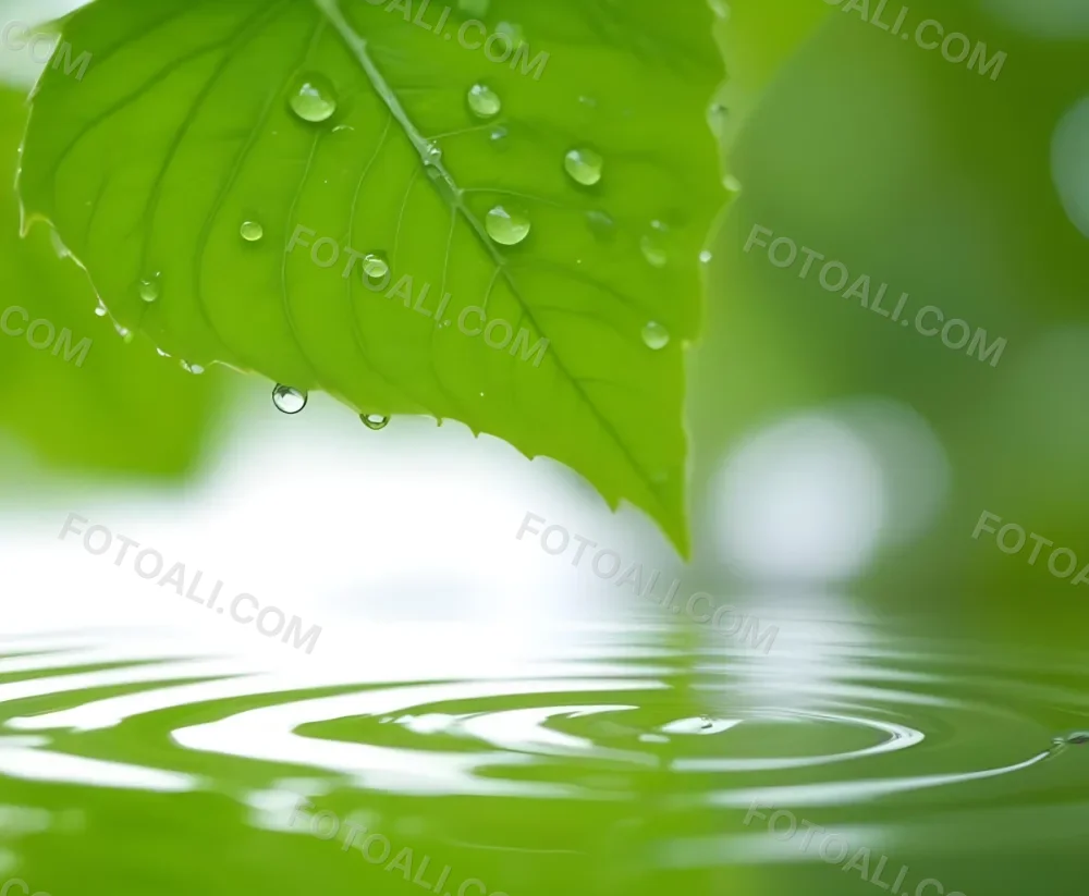 Green Maple Leaves With Blurred Background 1 E490