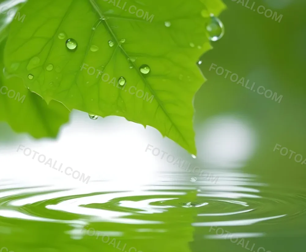 Green Maple Leaves With Blurred Background 4 Dd72