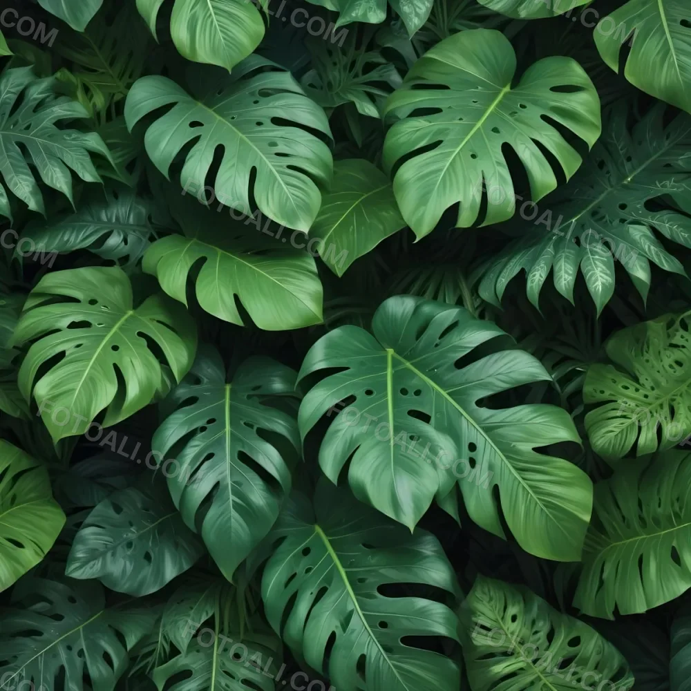 Green Tropical Leaves With Intricate Patterns Creating A Lush And Vibrant Background 10 58bb