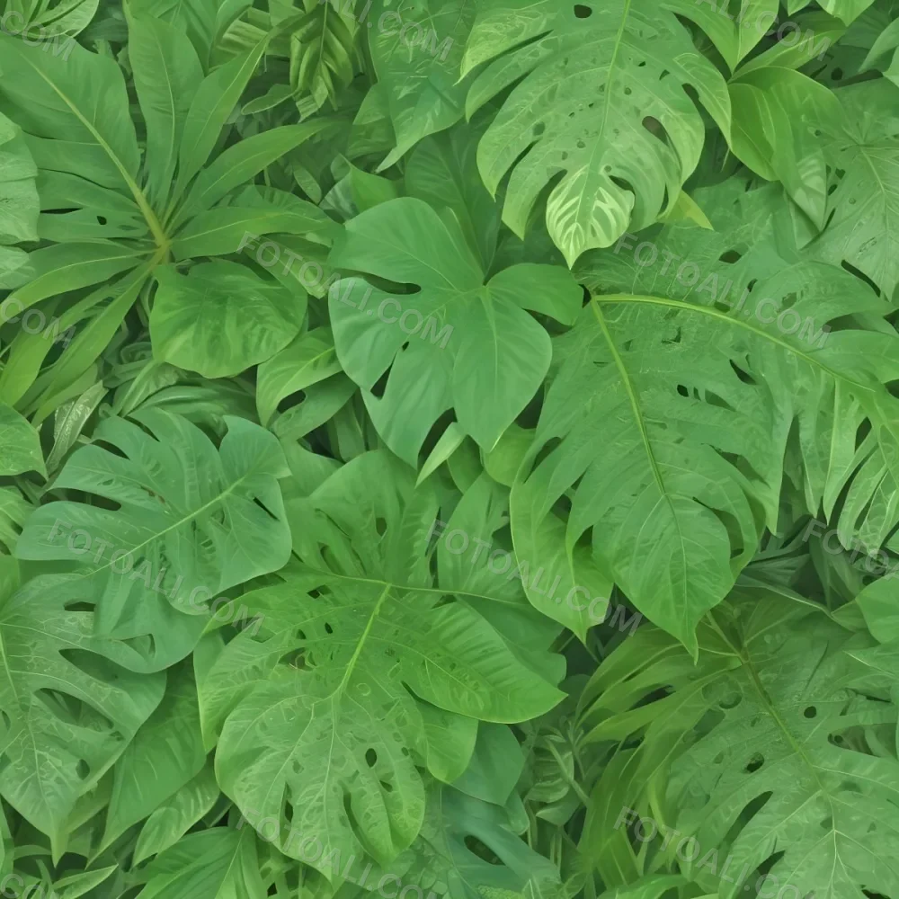 Green Tropical Leaves With Intricate Patterns Creating A Lush And Vibrant Background 13 81d1