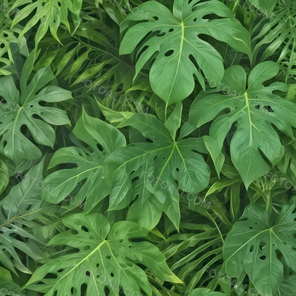 Green Tropical Leaves With Intricate Patterns Creating A Lush And Vibrant Background 16 5be4