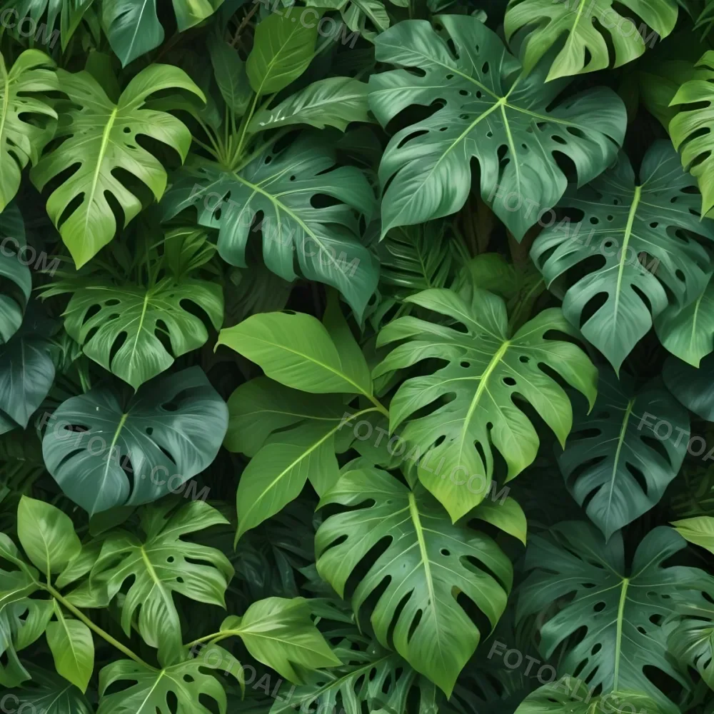 Green Tropical Leaves With Intricate Patterns Creating A Lush And Vibrant Background 3 7c63