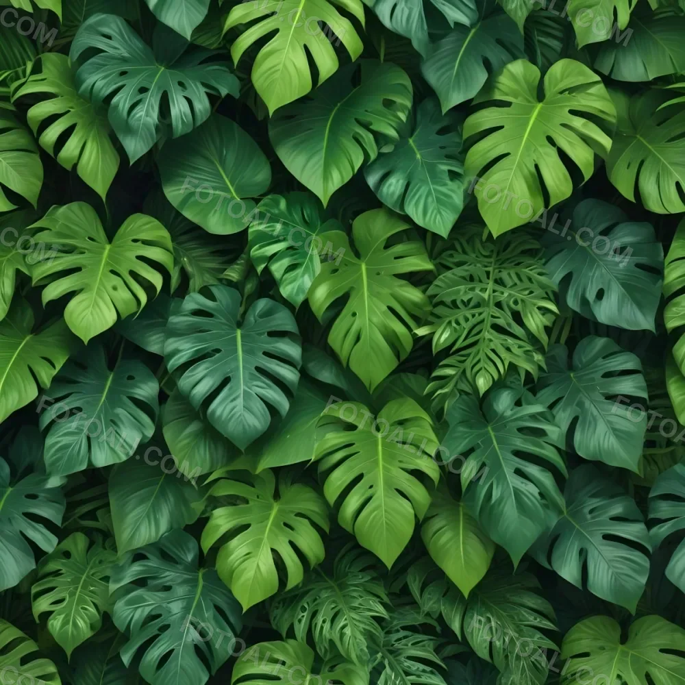 Green Tropical Leaves With Intricate Patterns Creating A Lush And Vibrant Background 4 3202