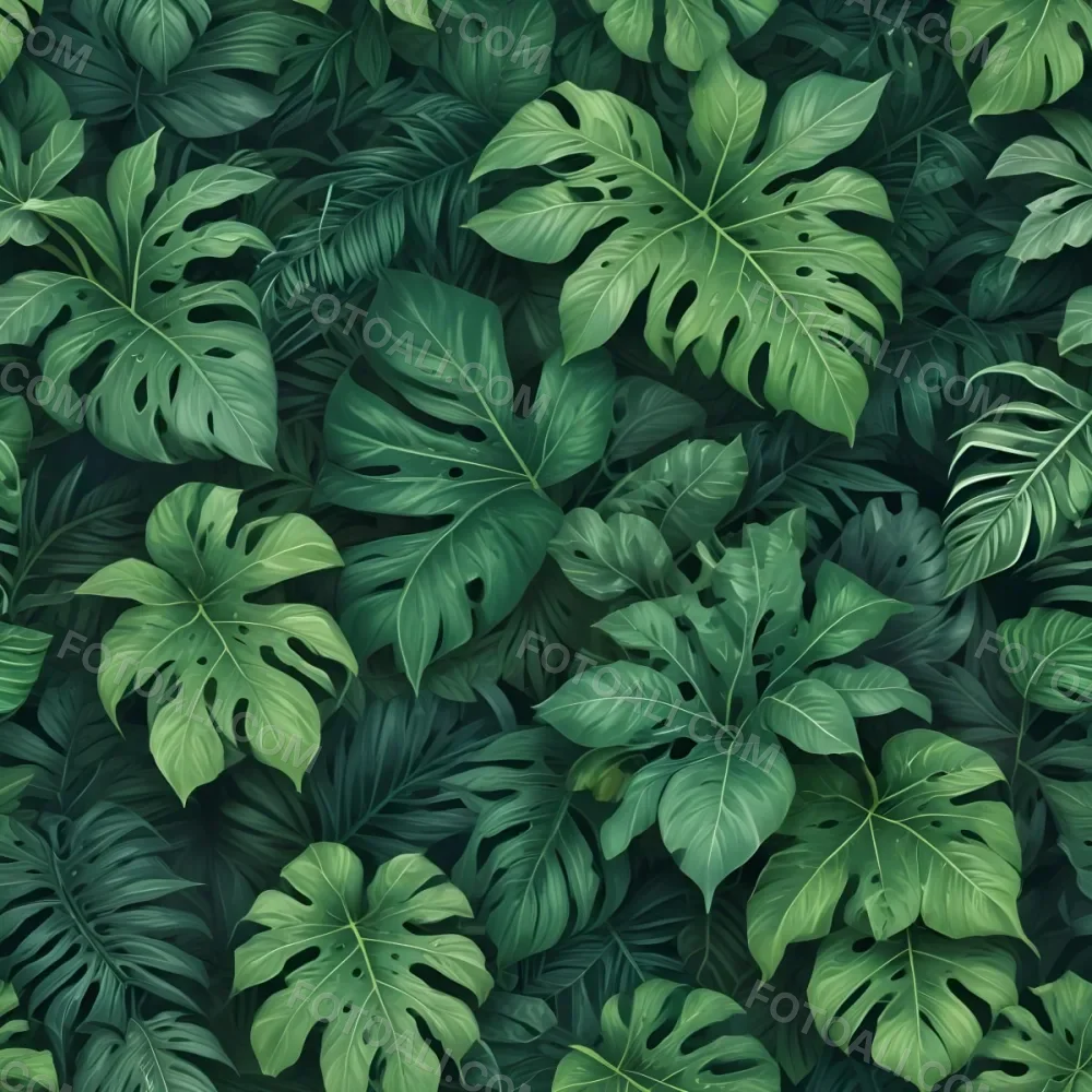 Green Tropical Leaves With Intricate Patterns Creating A Lush And Vibrant Background 8 8625