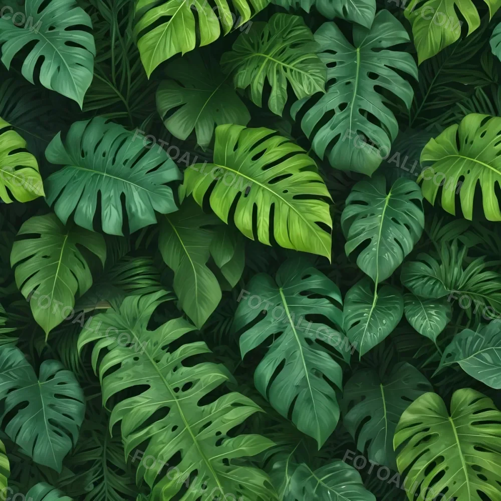 Green Tropical Leaves With Intricate Patterns Creating A Lush And Vibrant Background 9 D8c9