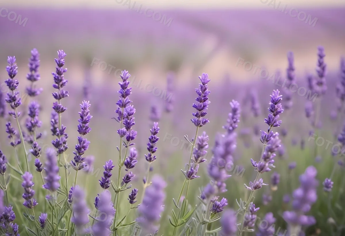 Lavender Flowers In A Field With A Soft Blurred Background 1 61a2