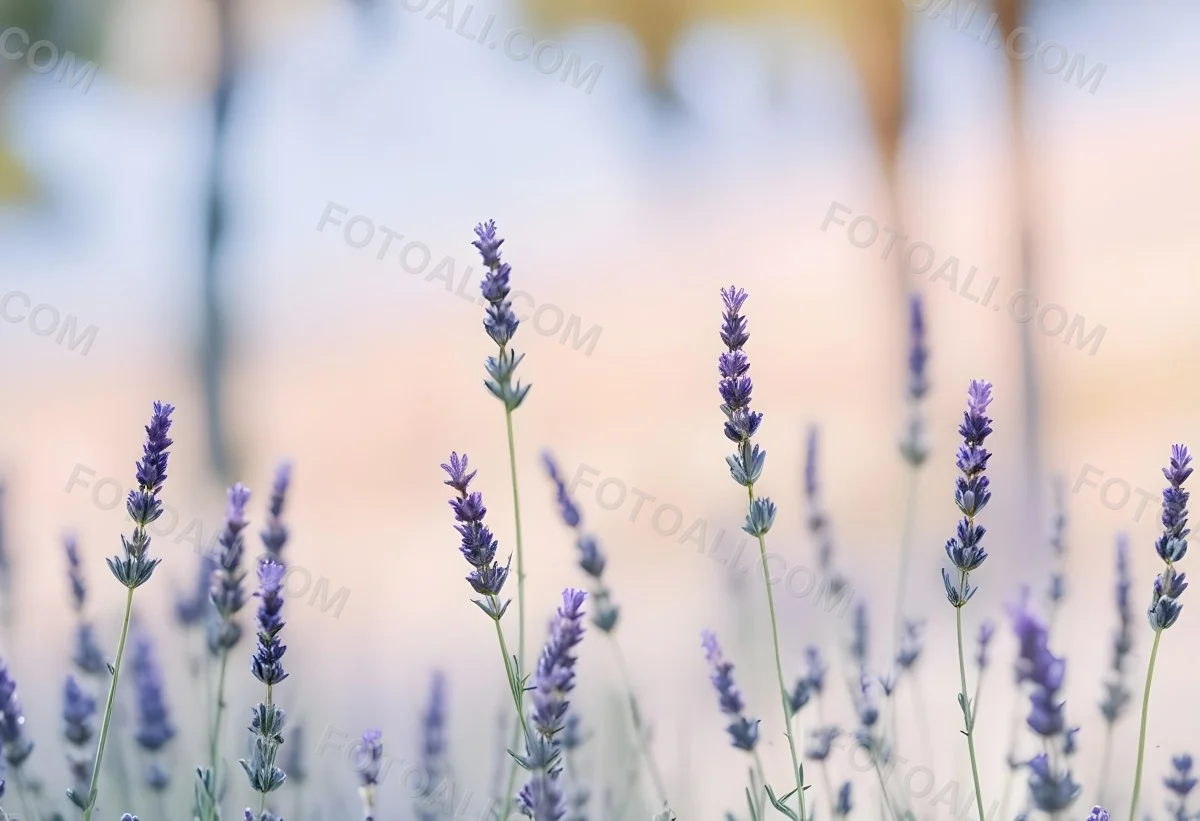 Lavender Flowers In A Field With A Soft Blurred Background 10 8f4b