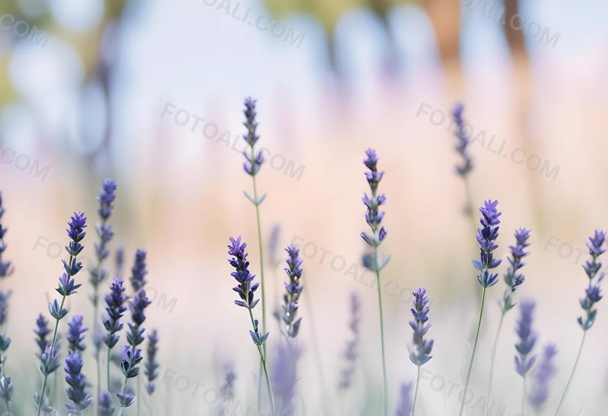 Lavender Flowers In A Field With A Soft Blurred Background 12 364d