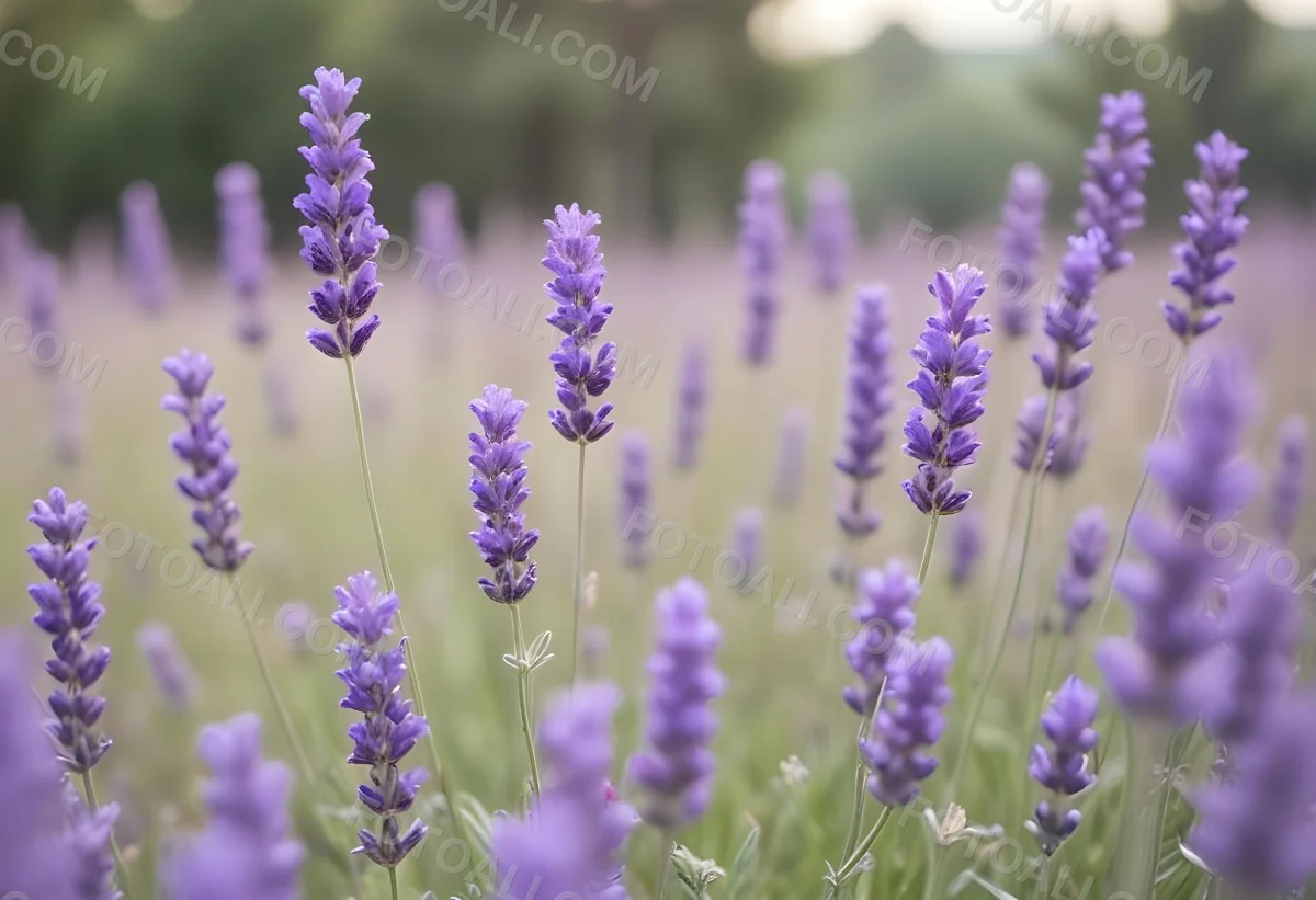 Lavender Flowers In A Field With A Soft Blurred Background 2 8807