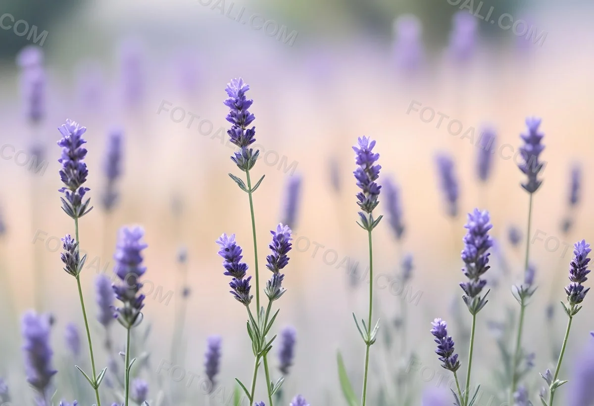 Lavender Flowers In A Field With A Soft Blurred Background 6 2a79