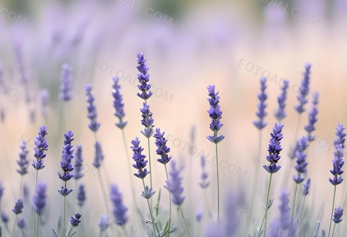 Lavender Flowers In A Field With A Soft Blurred Background 8 60e5