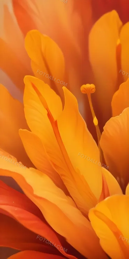 Macro Shot Of Vibrant Red Flower Petals With Orange Tips Soft Lighting Close Up View Showcasing The Intricate Details And Textures Of The Flower 22 Da86