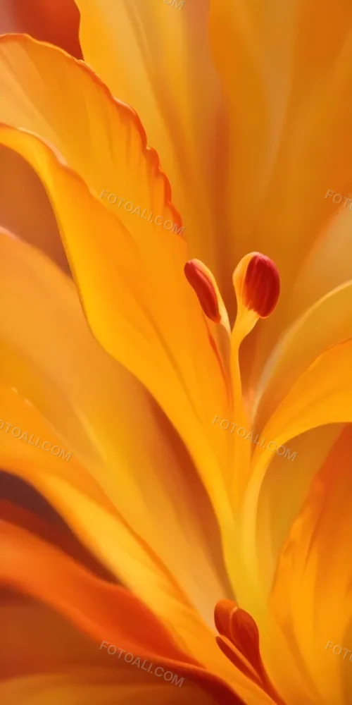 Macro Shot Of Vibrant Red Flower Petals With Orange Tips Soft Lighting Close Up View Showcasing The Intricate Details And Textures Of The Flower 42 F481