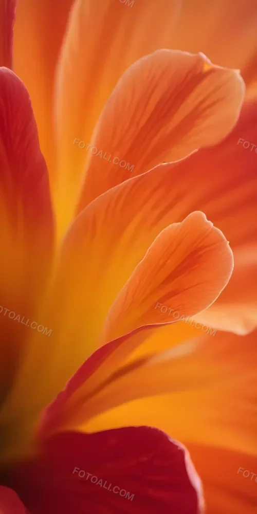 Macro Shot Of Vibrant Red Flower Petals With Orange Tips Soft Lighting Close Up View Showcasing The Intricate Details And Textures Of The Flower 5 5659