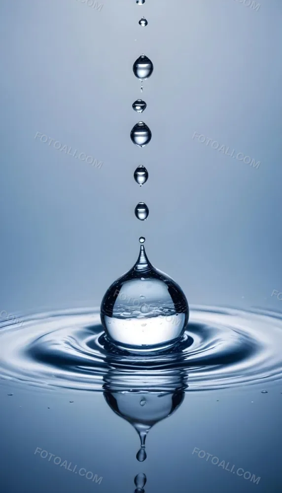 Minimal Soft Studio Light Photography A Close Up Of A Water Droplet Splashing On A Surface Creating A Circular Pattern With Ripples And Reflections High Detail Solid Bold Color Background 13 2932