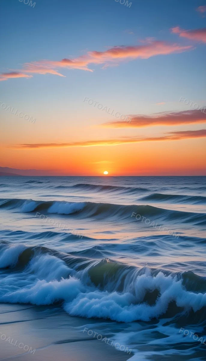 Minimal Soft Studio Light Photography A Red Umbrella Against A Dramatic Sunset Sky Over A Calm Body Of Water A Blue Umbrella Against A Serene Dawn Sky Over A Turbulent Ocean High Detail Solid Bold Color Backgr 7 7b96