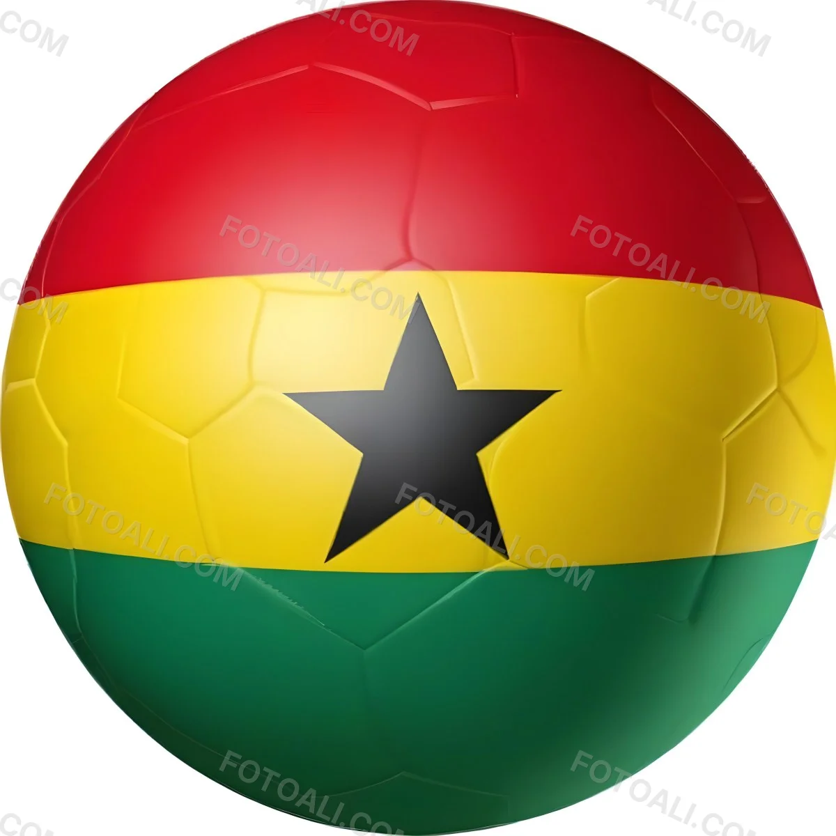 Minimal Soft Studio Light Photography A Soccer Ball With The Flag Of Ghana The Background Is Plain White High Detail Solid Bold Color Background 8 A247