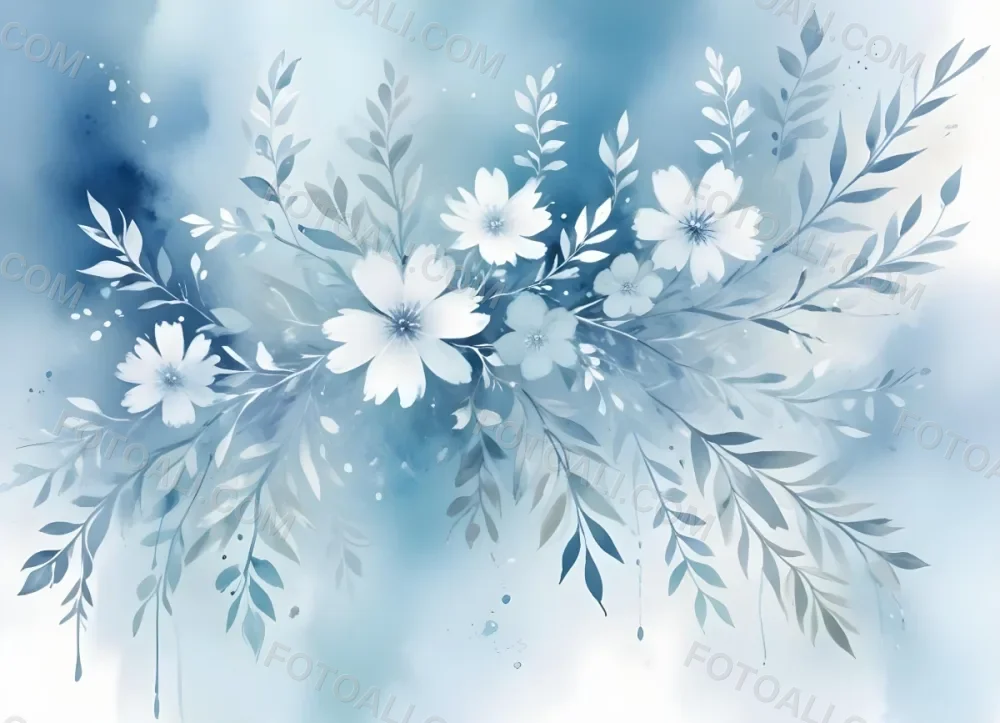 Minimal Soft Studio Light Photography Abstract Background With Light Blue And White Floral Patterns Soft Pastel Colors And A Dreamy Ethereal Quality Creating A Gentle And Calming Visual Effect High Detail Solid 29 C8c1
