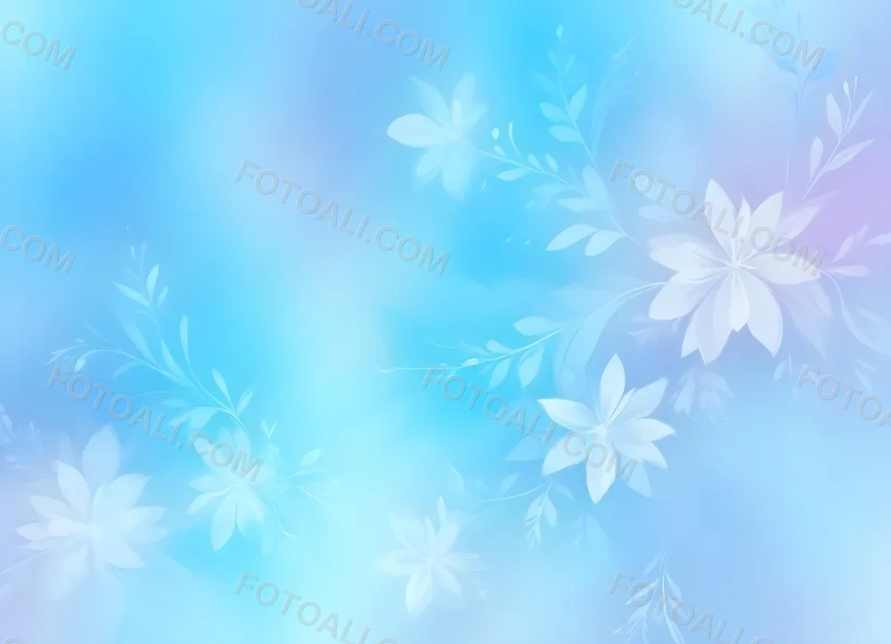 Minimal Soft Studio Light Photography Abstract Background With Light Blue And White Floral Patterns Soft Pastel Colors And A Dreamy Ethereal Quality Creating A Gentle And Calming Visual Effect High Detail Solid 38 B253