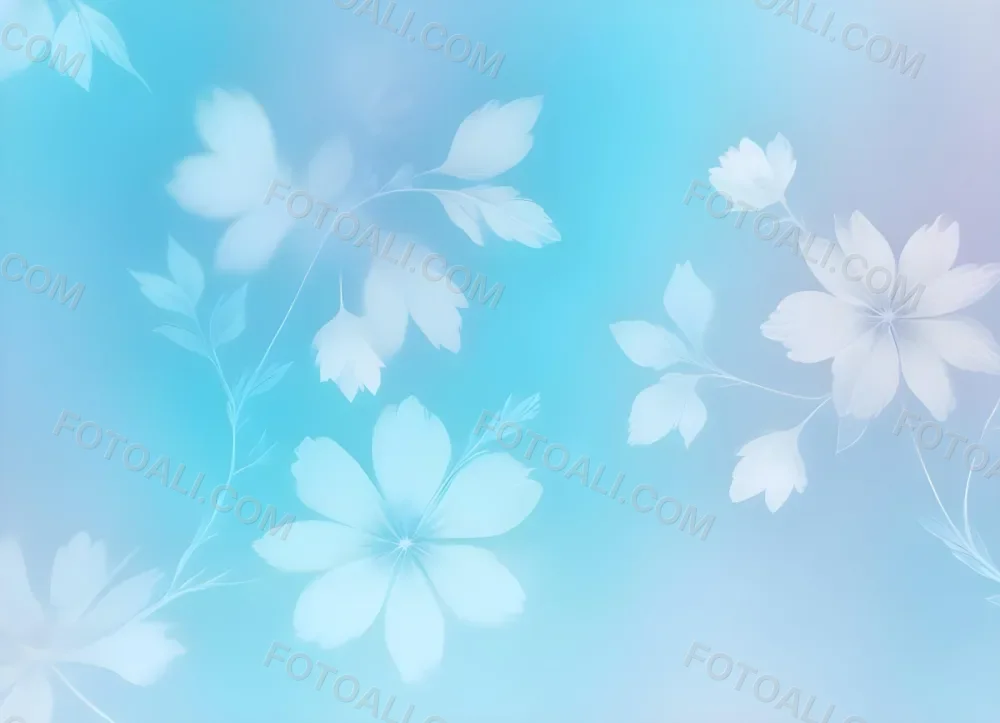 Minimal Soft Studio Light Photography Abstract Background With Light Blue And White Floral Patterns Soft Pastel Colors And A Dreamy Ethereal Quality Creating A Gentle And Calming Visual Effect High Detail Solid 97 628a