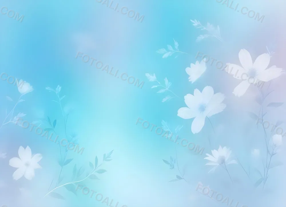 Minimal Soft Studio Light Photography Abstract Background With Light Blue And White Floral Patterns Soft Pastel Colors And A Dreamy Ethereal Quality Creating A Gentle And Calming Visual Effect High Detail Solid 98 Abb9