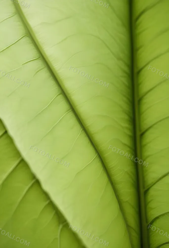 Minimal Soft Studio Light Photography Close Up Of Green Leaf With Detailed Texture And Folds High Detail Solid Bold Color Background 11 Fc5b