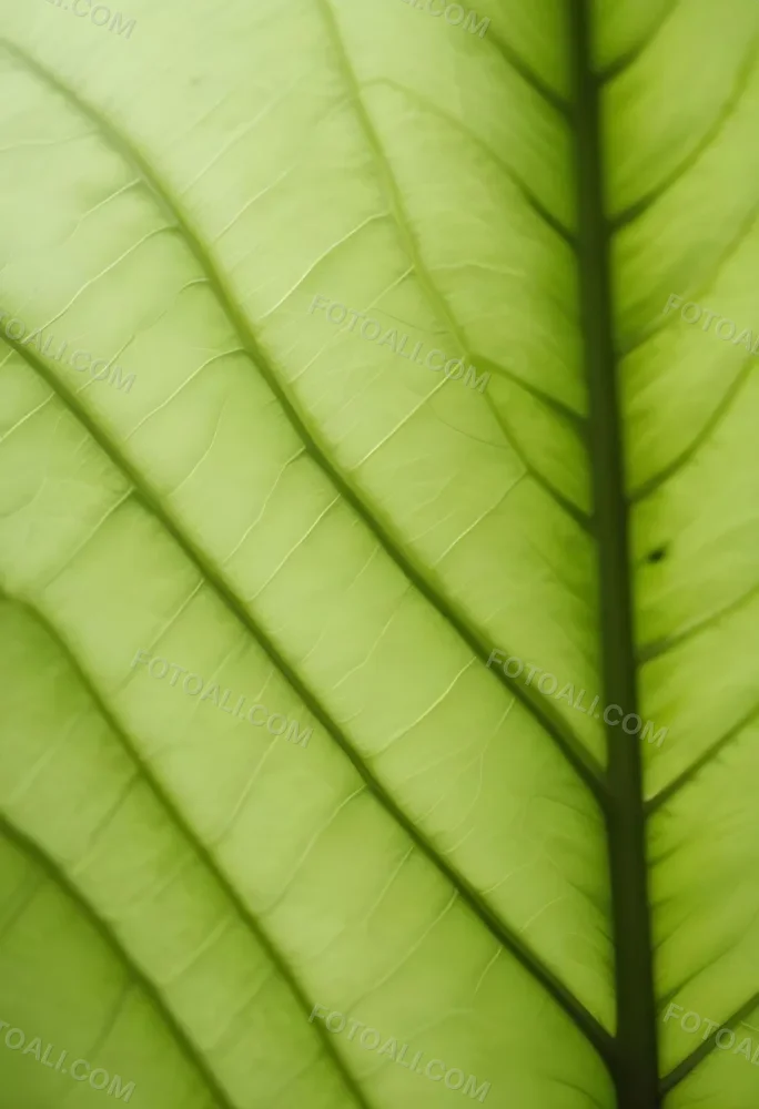 Minimal Soft Studio Light Photography Close Up Of Green Leaf With Detailed Texture And Folds High Detail Solid Bold Color Background 7 9e9e