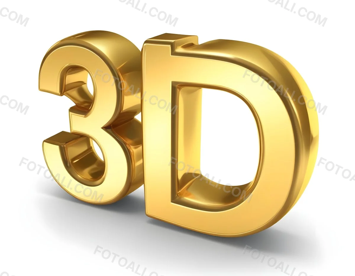 Minimal Soft Studio Light Photography Golden 3d Text With A Shiny Surface Featuring The Numbers 3 And D Prominently Displayed Set Against A Light Background The Letters Have A Smooth Finish Emphasizing Their Thre 14 2c41