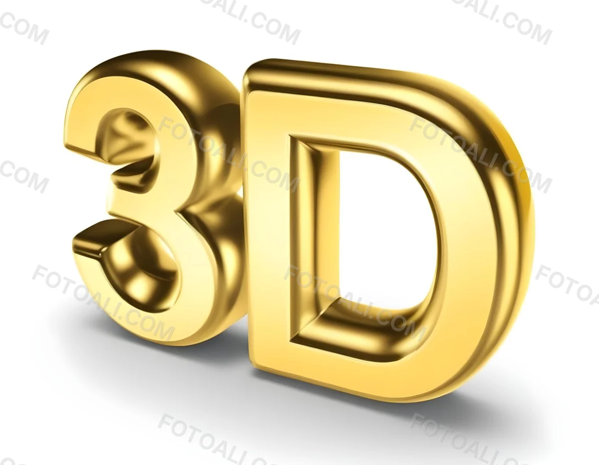 Minimal Soft Studio Light Photography Golden 3d Text With A Shiny Surface Featuring The Numbers 3 And D Prominently Displayed Set Against A Light Background The Letters Have A Smooth Finish Emphasizing Their Thre 18 1598