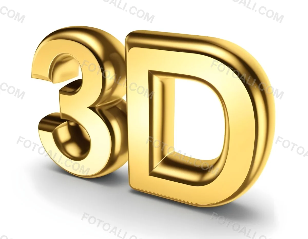 Minimal Soft Studio Light Photography Golden 3d Text With A Shiny Surface Featuring The Numbers 3 And D Prominently Displayed Set Against A Light Background The Letters Have A Smooth Finish Emphasizing Their Thre 21 269e