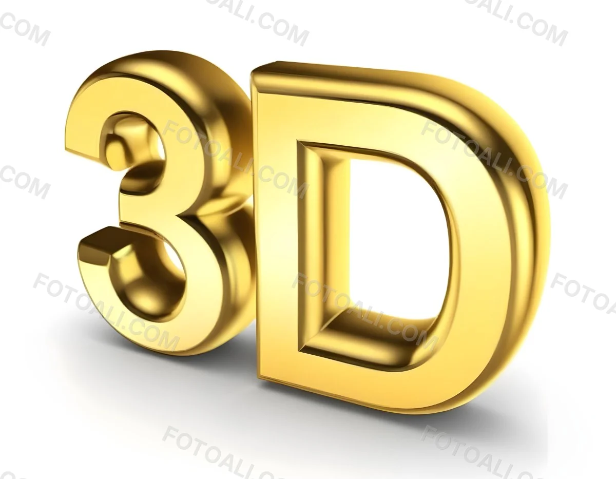 Minimal Soft Studio Light Photography Golden 3d Text With A Shiny Surface Featuring The Numbers 3 And D Prominently Displayed Set Against A Light Background The Letters Have A Smooth Finish Emphasizing Their Thre 4 2778