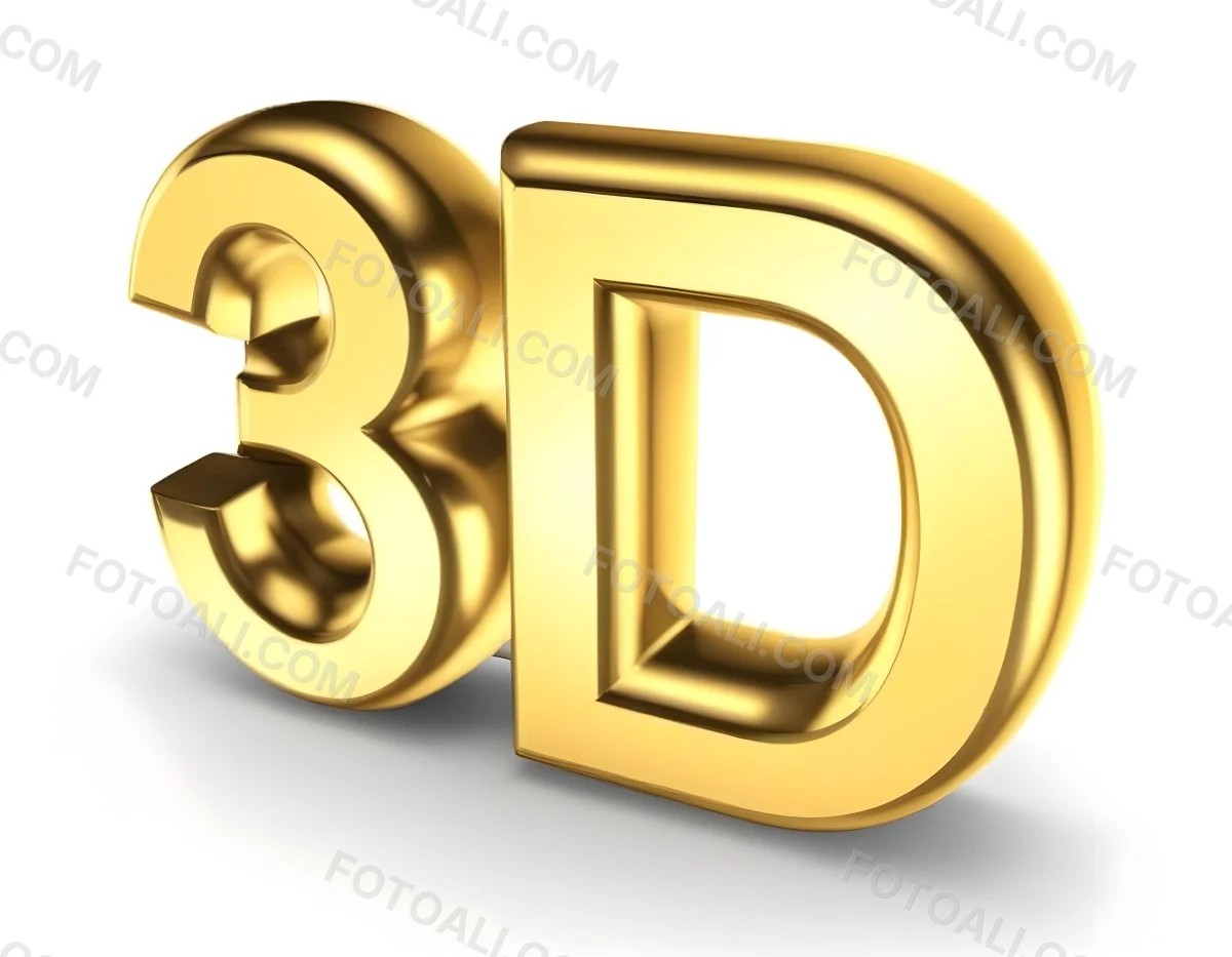 Minimal Soft Studio Light Photography Golden 3d Text With A Shiny Surface Featuring The Numbers 3 And D Prominently Displayed Set Against A Light Background The Letters Have A Smooth Finish Emphasizing Their Thre 5 55f1