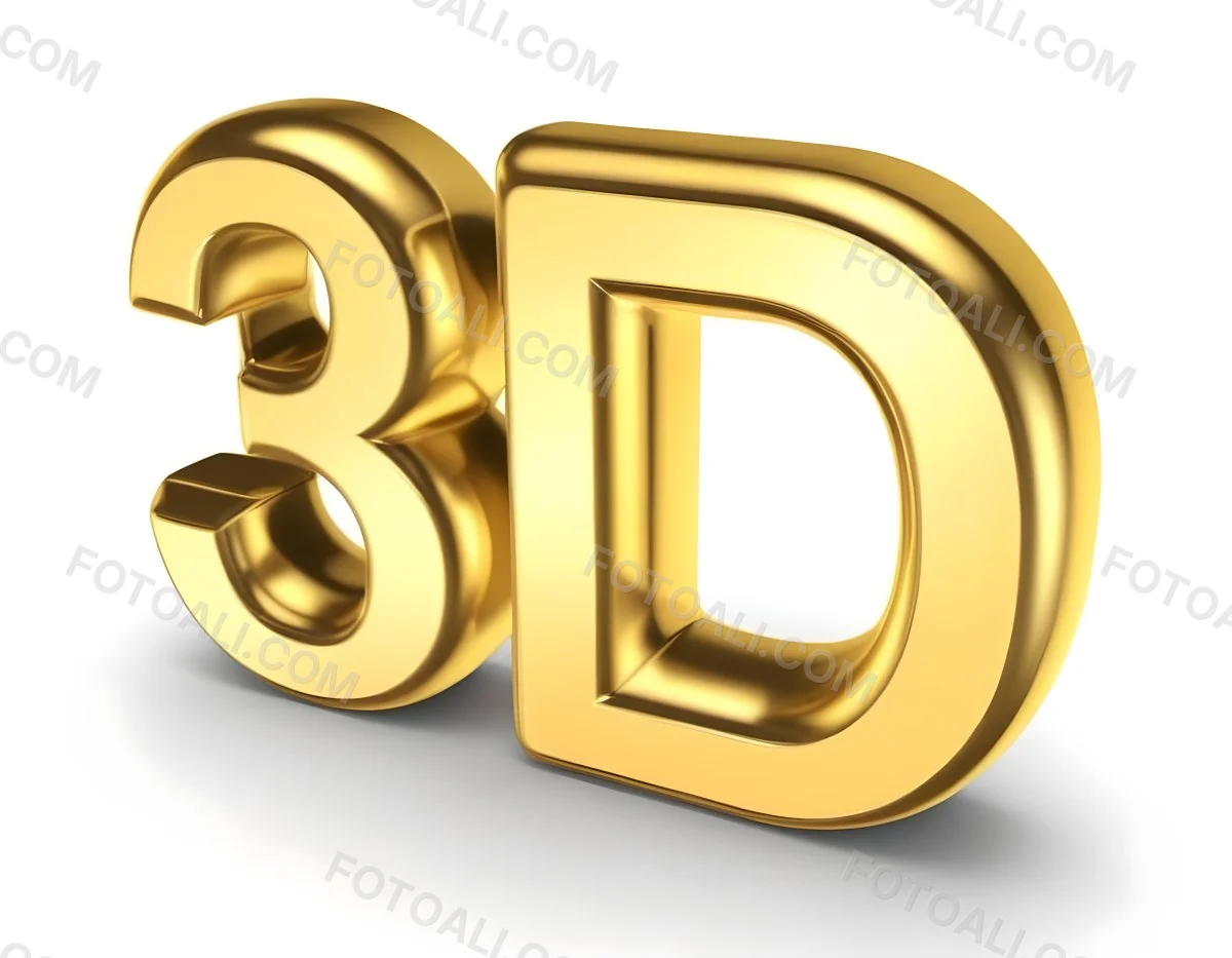 Minimal Soft Studio Light Photography Golden 3d Text With A Shiny Surface Featuring The Numbers 3 And D Prominently Displayed Set Against A Light Background The Letters Have A Smooth Finish Emphasizing Their Thre 7 4103
