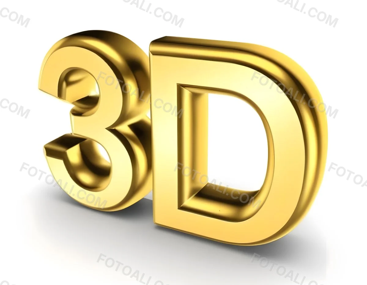 Minimal Soft Studio Light Photography Golden 3d Text With A Shiny Surface Featuring The Numbers 3 And D Prominently Displayed Set Against A Light Background The Letters Have A Smooth Finish Emphasizing Their Thre 8 3b67