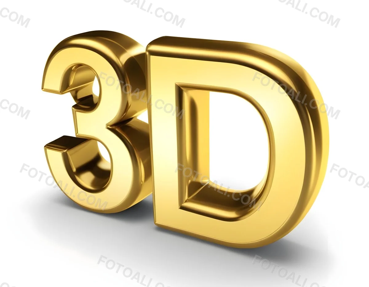 Minimal Soft Studio Light Photography Golden 3d Text With A Shiny Surface Featuring The Numbers 3 And D Prominently Displayed Set Against A Light Background The Letters Have A Smooth Finish Emphasizing Their Thre 9 B422