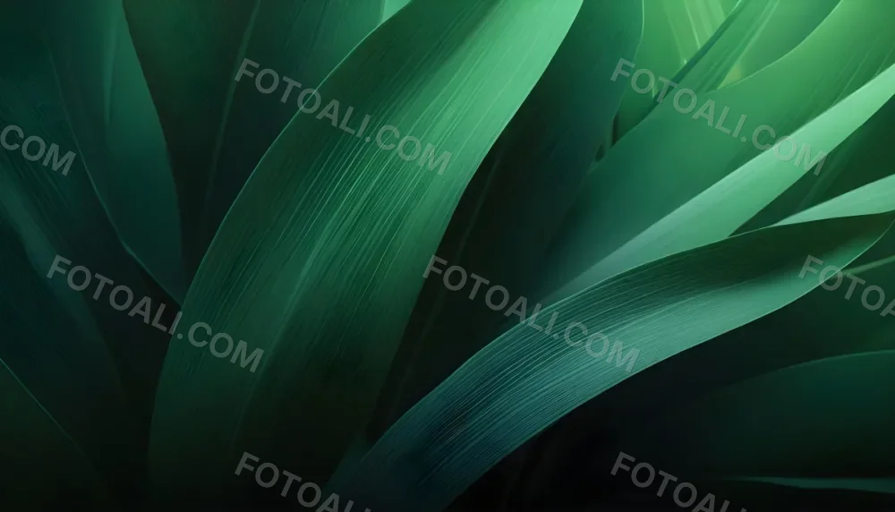 Minimal Soft Studio Light Photography Green Leaves With Geometric Patterns Close Up View High Detail Solid Bold Color Background 3 Becf
