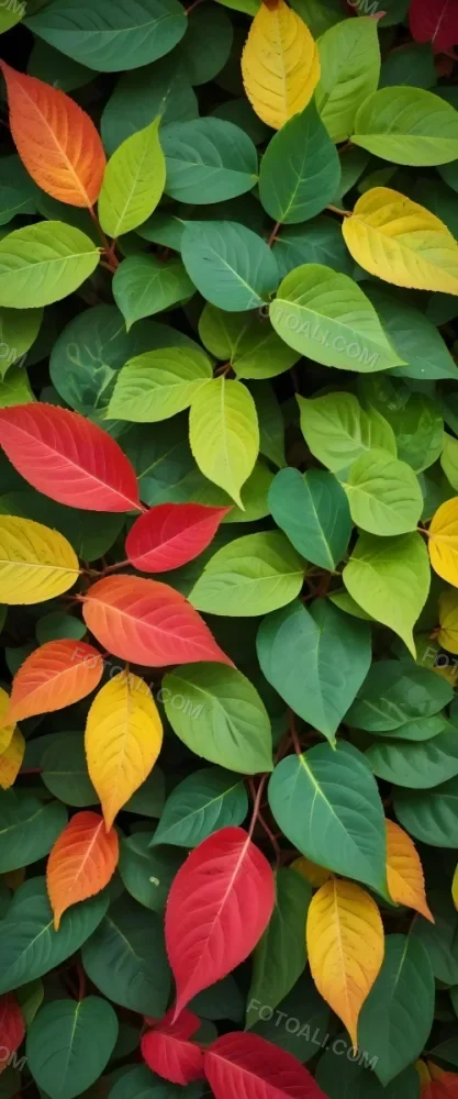 Minimal Soft Studio Light Photography Green Leaves With Yellow And Red Accents A Vibrant Natural Background High Detail Solid Bold Color Background 39 73a6