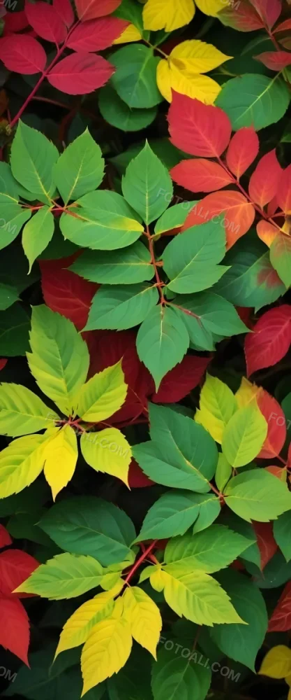 Minimal Soft Studio Light Photography Green Leaves With Yellow And Red Accents A Vibrant Natural Background High Detail Solid Bold Color Background 51 6ed7
