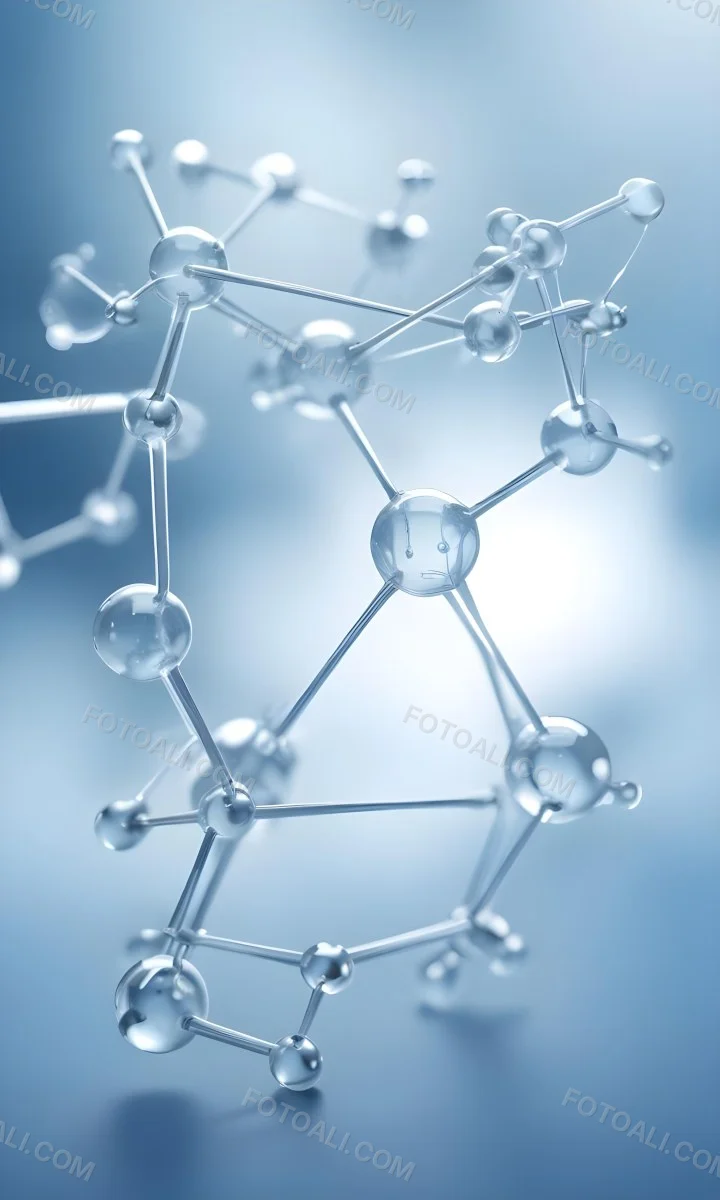 Molecular Structure With An Abstract Scientific Background Featuring Interconnected Molecules In Blue Tones 11 1dc2