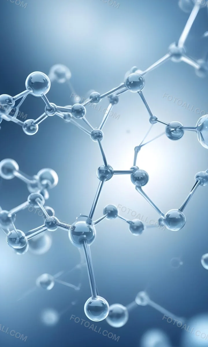 Molecular Structure With An Abstract Scientific Background Featuring Interconnected Molecules In Blue Tones 3 9ba7